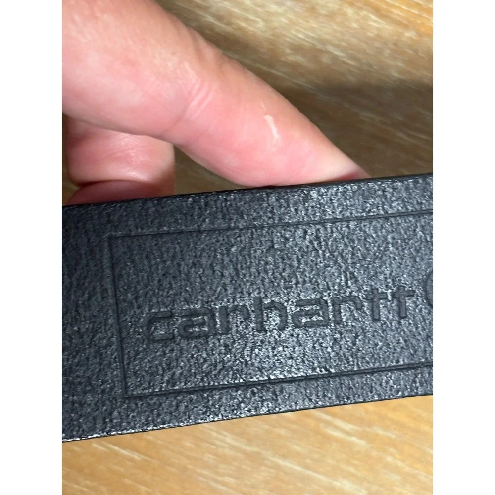 Carhartt Mens Journeyman Full Grain Leather Belt Black Size 38 WB5509-M